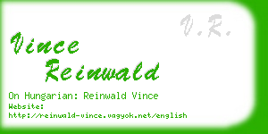 vince reinwald business card